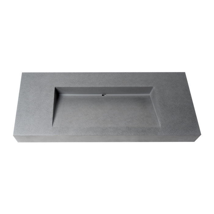 ALFI brand ABCO48R 48" Solid Concrete Rectangular Countertop Sink