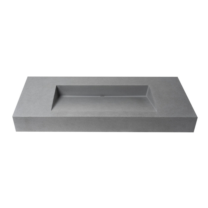 ALFI brand ABCO48R 48" Solid Concrete Rectangular Countertop Sink