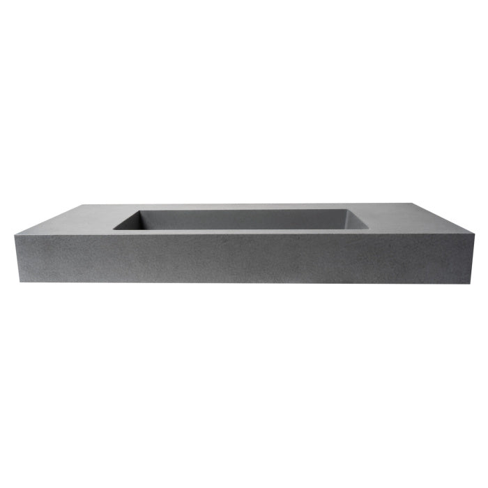 ALFI brand ABCO48R 48" Solid Concrete Rectangular Countertop Sink