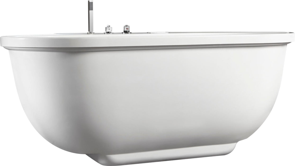 EAGO AM128ETL 6 ft Acrylic White Whirlpool Bathtub With Fixtures