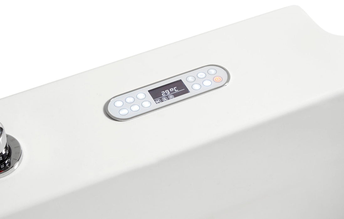 EAGO AM128ETL 6 ft Acrylic White Whirlpool Bathtub With Fixtures