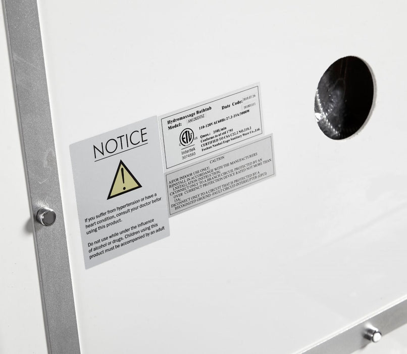 EAGO AM128ETL 6 ft Acrylic White Whirlpool Bathtub With Fixtures