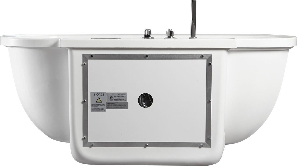 EAGO AM128ETL 6 ft Acrylic White Whirlpool Bathtub With Fixtures