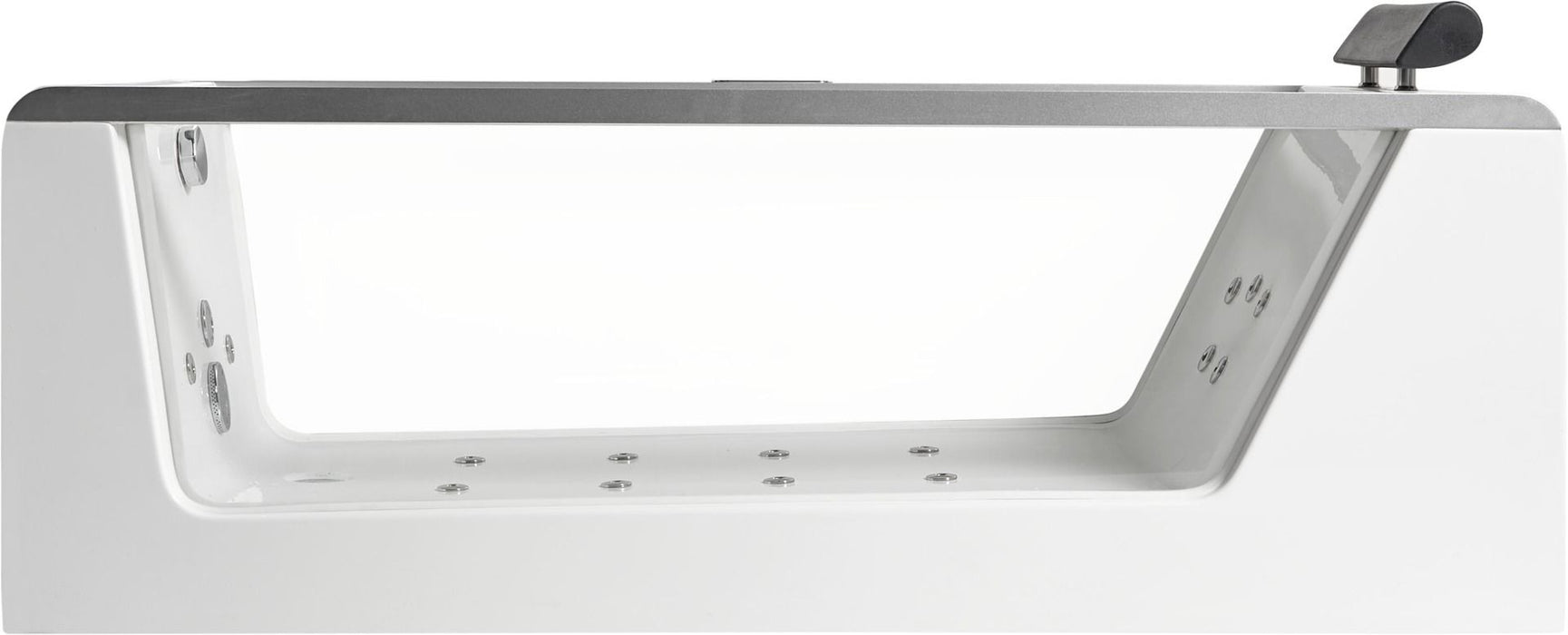 EAGO AM152ETL Clear Rectangular Acrylic Whirlpool Bathtub
