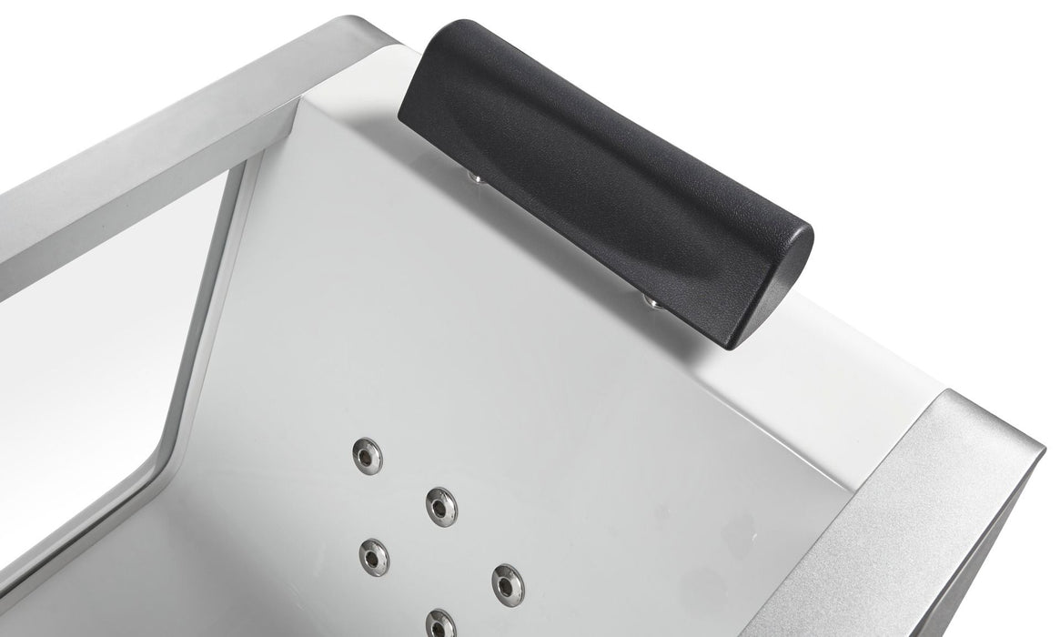 EAGO AM152ETL Clear Rectangular Acrylic Whirlpool Bathtub