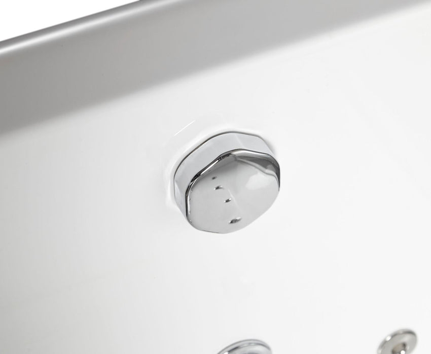 EAGO AM152ETL Clear Rectangular Acrylic Whirlpool Bathtub