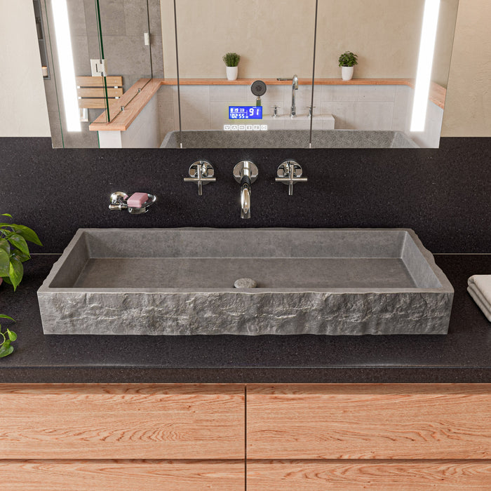 ALFI brand AB1035 8 Inch Widespread Wall-Mounted Cross Handle Faucet