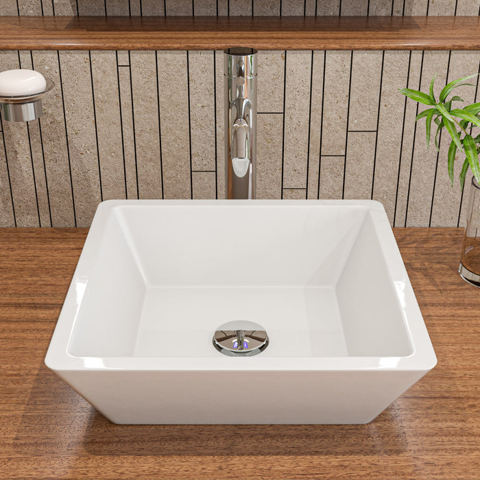 ALFI brand AB1023-BN Tall Brushed Nickel Single Lever Bathroom Faucet