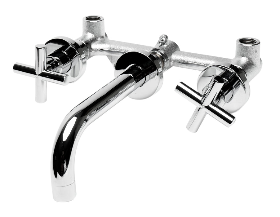 ALFI brand AB1035 8 Inch Widespread Wall-Mounted Cross Handle Faucet