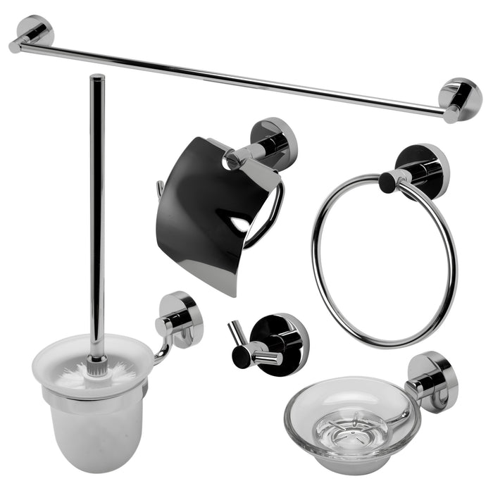 ALFI AB9513 6 Piece Modern Bathroom Accessory Set