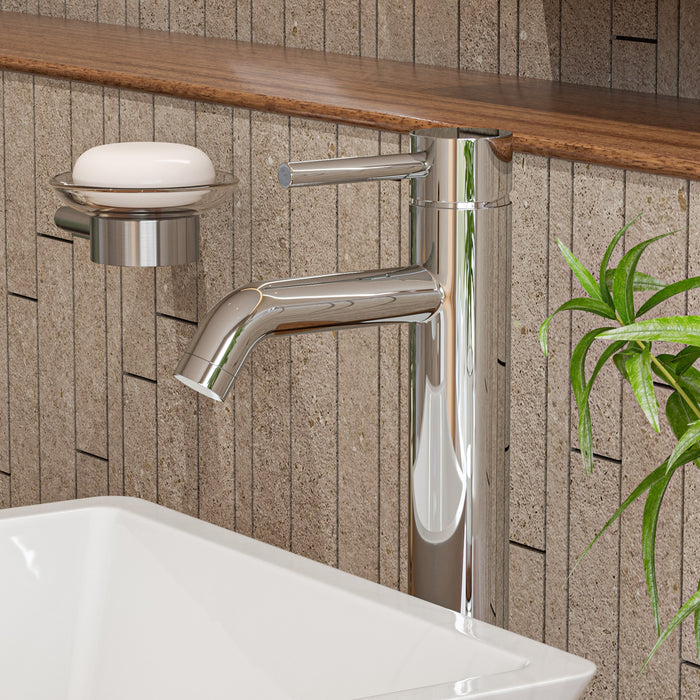 ALFI brand AB1023-BN Tall Brushed Nickel Single Lever Bathroom Faucet