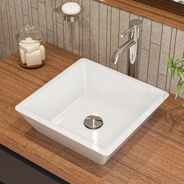 ALFI brand AB1023-BN Tall Brushed Nickel Single Lever Bathroom Faucet