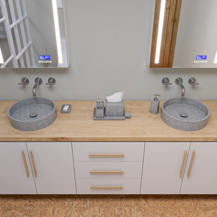 ALFI brand AB1035 8 Inch Widespread Wall-Mounted Cross Handle Faucet